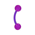 Bioplast Purple Glitter Eyebrow Ring