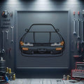 1992 240SX Front View Metal Neon Car Wall Art - MTN0164