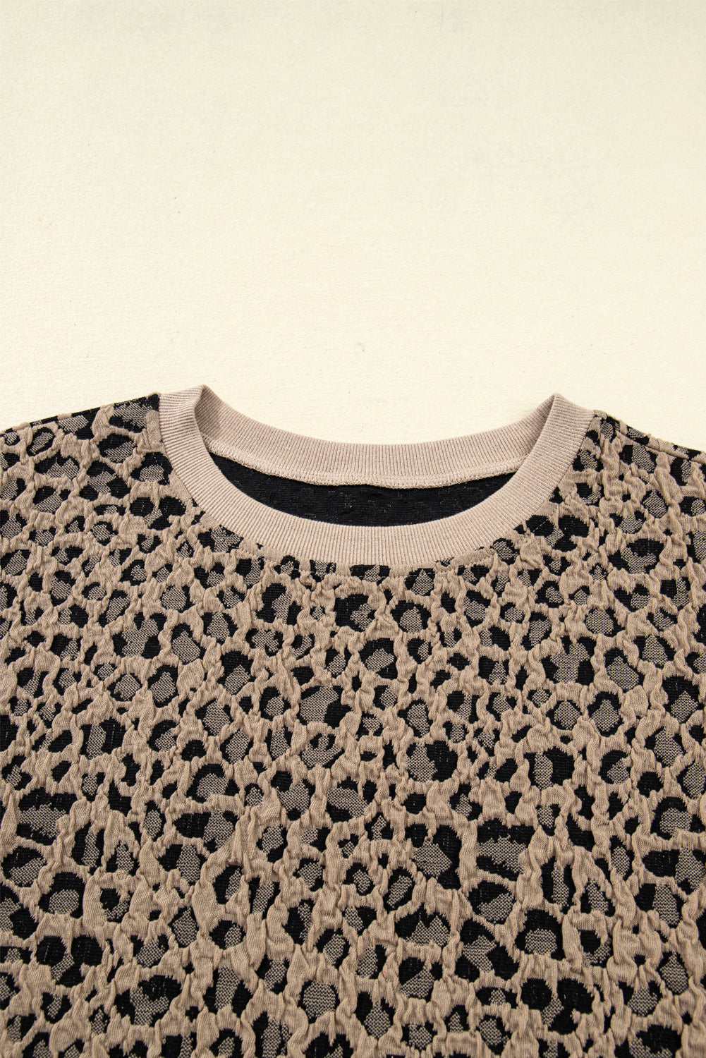 Amaya Textured Ribbed Trim Long Sleeve PLUS Top