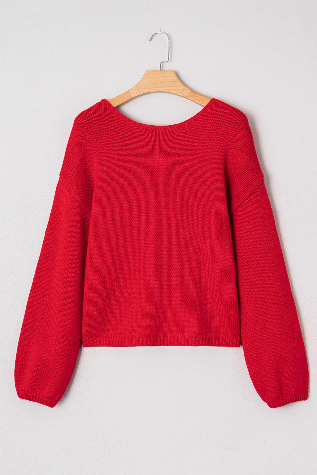 Addison Backless Bubble Sleeve Sweater