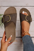 Tilly Buckle Thick Sole Slippers