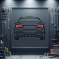 2016 Hyundai Solaris Back View Metal Neon Car Wall Art - MTN0175