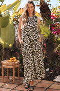 Yara Leopard Sleeveless Maxi Dress