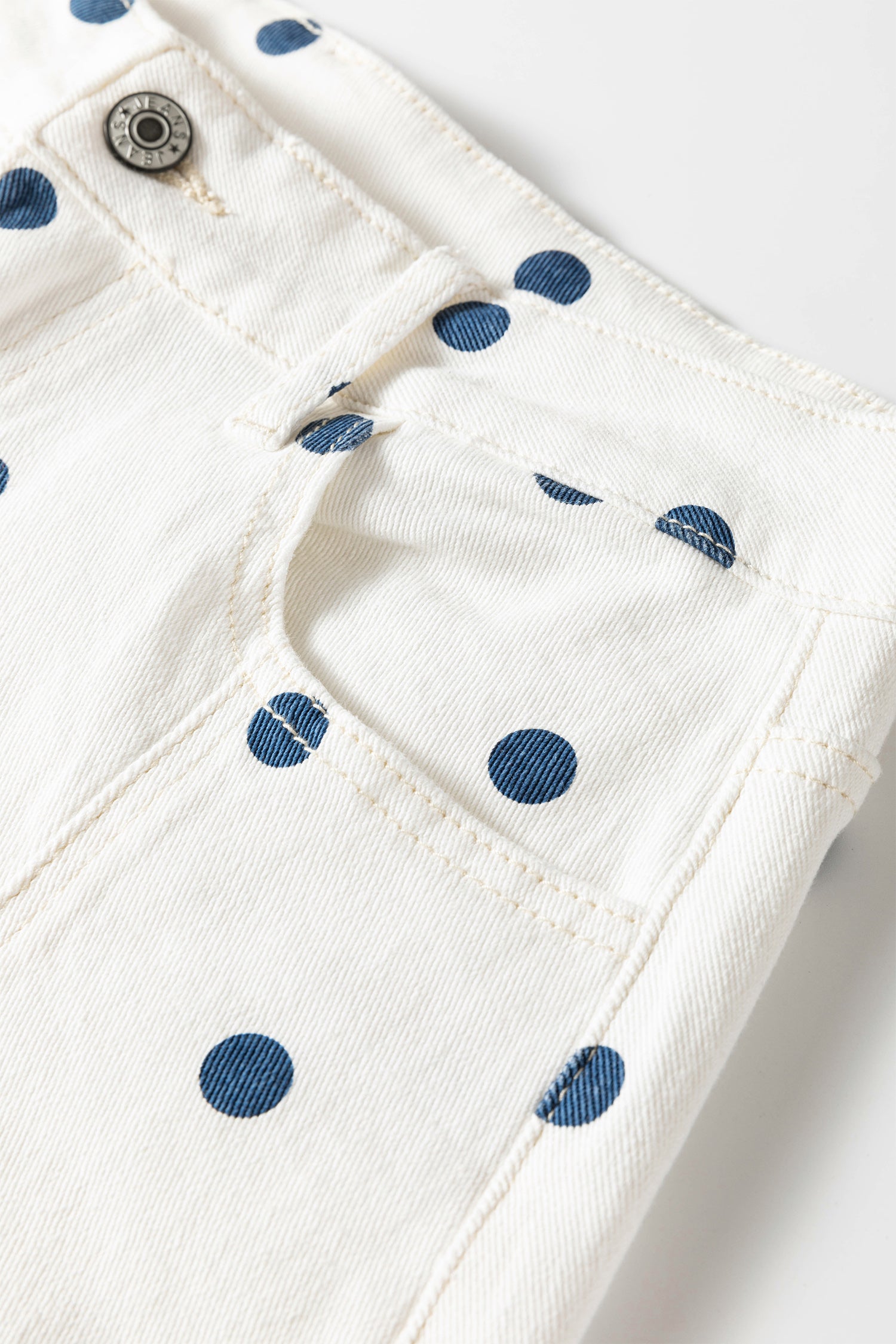Brown Tailored Seam Polka Dot Print Barrel Casual Jeans