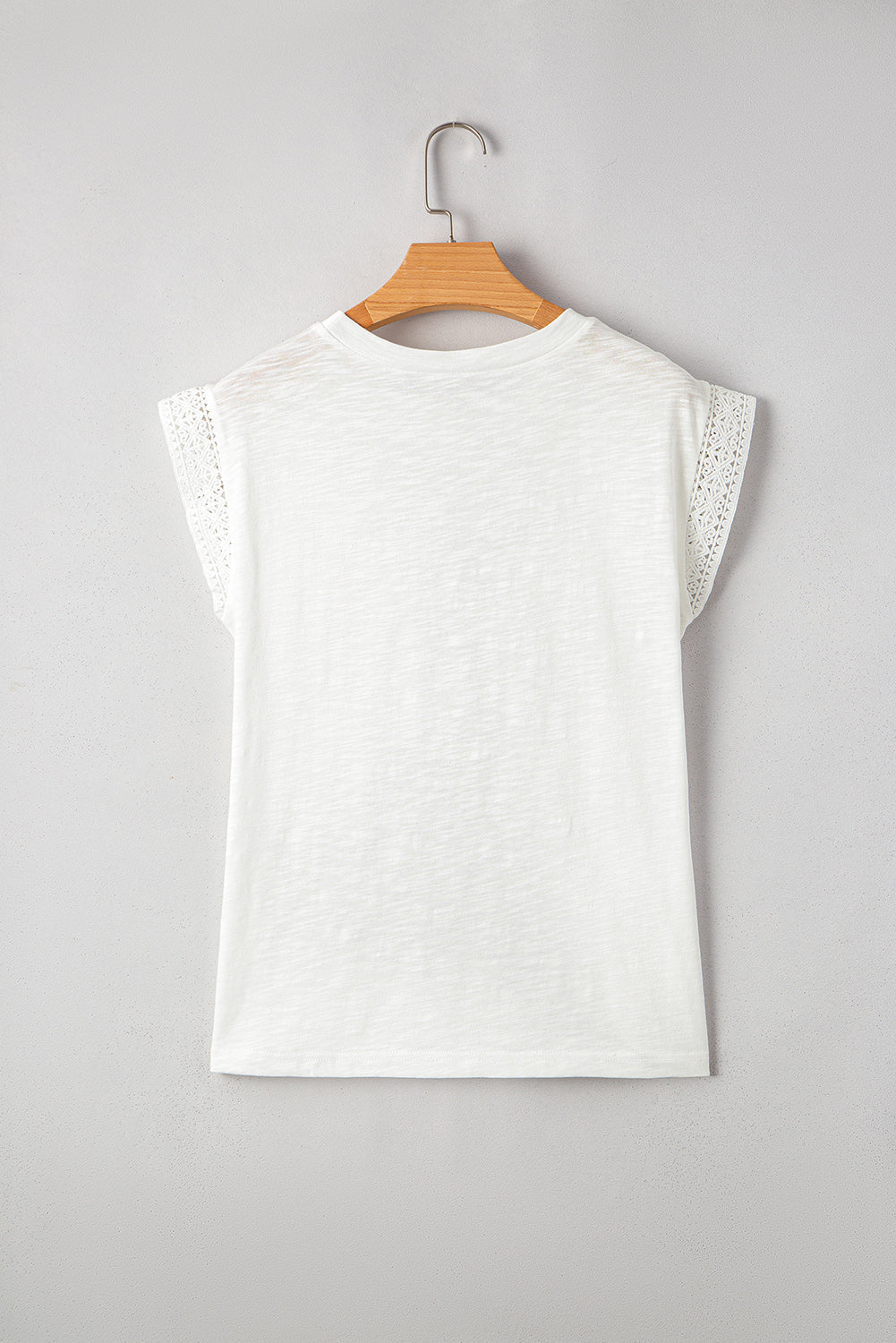 Ivy Lace Patchwork Cap Sleeve Round Neck Top