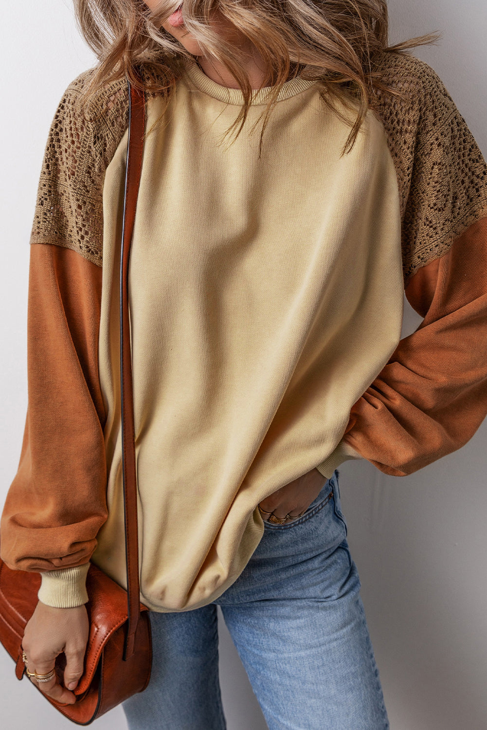 Scarlett Colorblock Drop Shoulder Sweatshirt