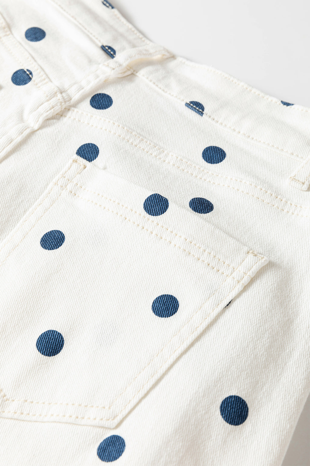 Brown Tailored Seam Polka Dot Print Barrel Casual Jeans