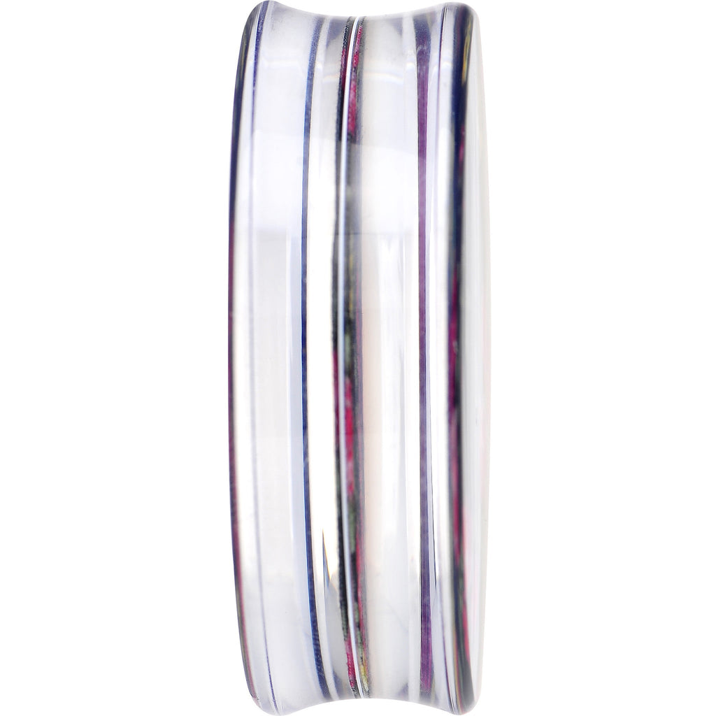 44mm Acrylic Black Multicolored Old Fashioned Flowers Saddle Plug