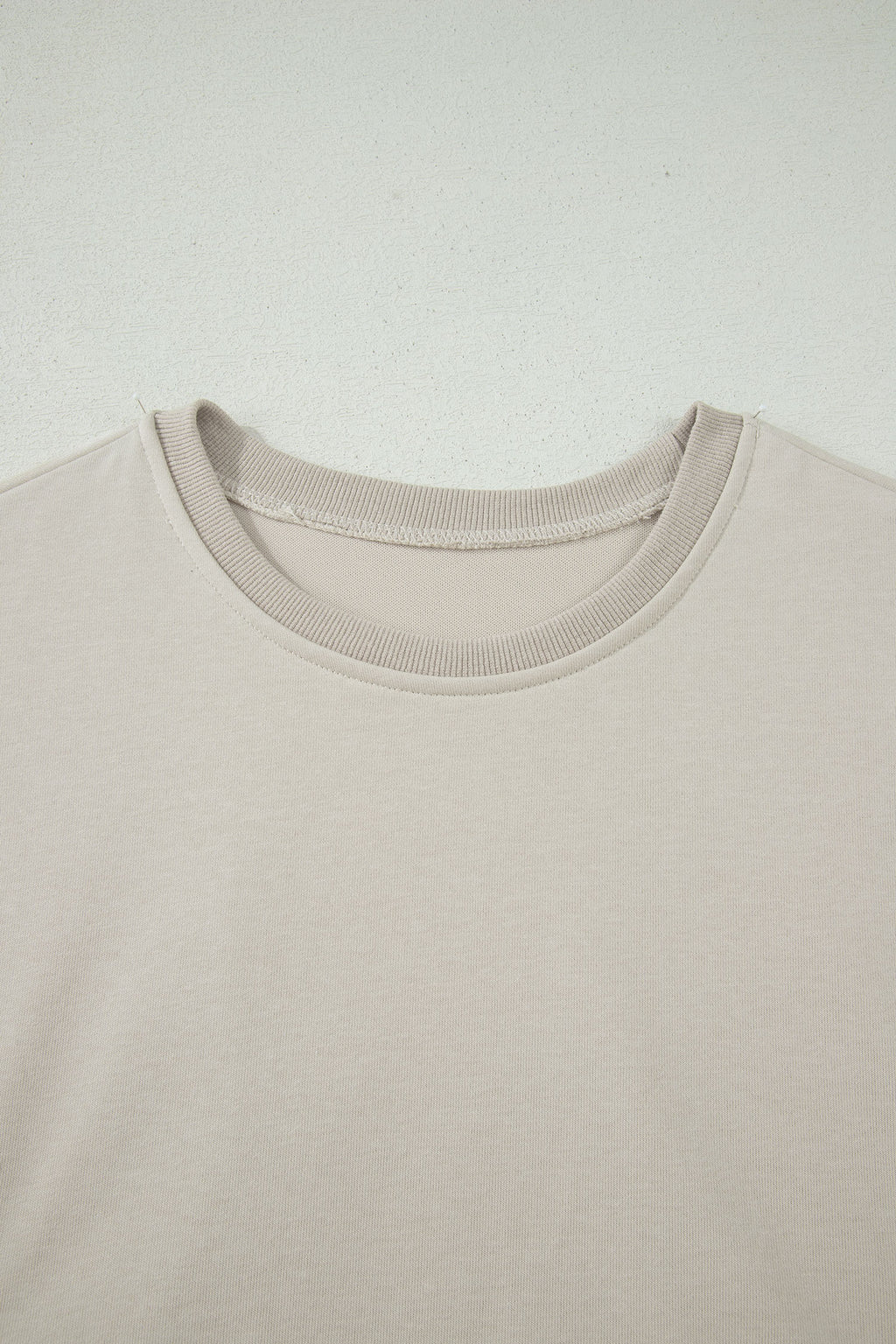 Light Blue Solid Color Puffy Loose Top Drawstring Shorts 2pcs Outfit