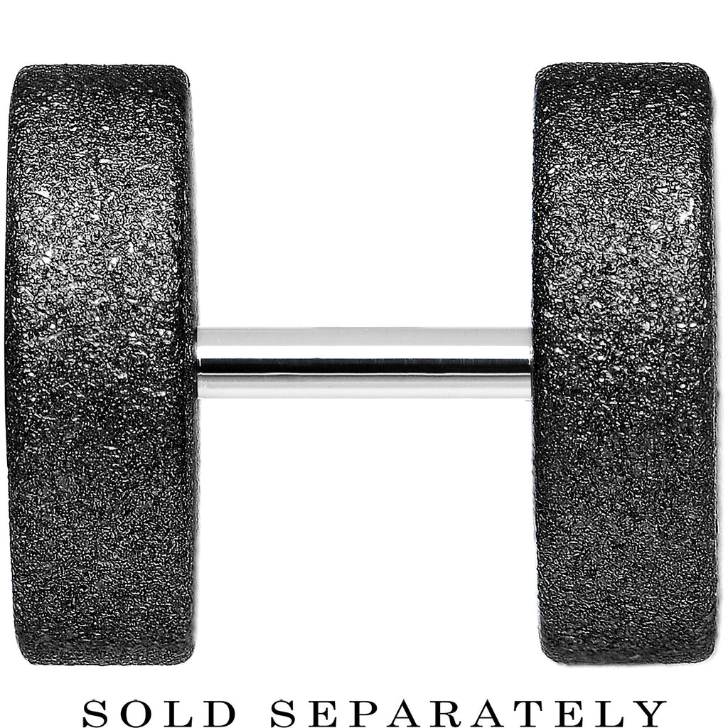 16G 3/16 Black Sandblasted Steel Cheater Plug