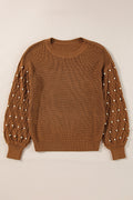 Evelyn Beaded Drop Shoulder Sweater