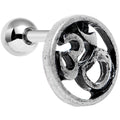 16G 1/4 Steel Circular Ohm Symbol Tragus Cartilage Earring