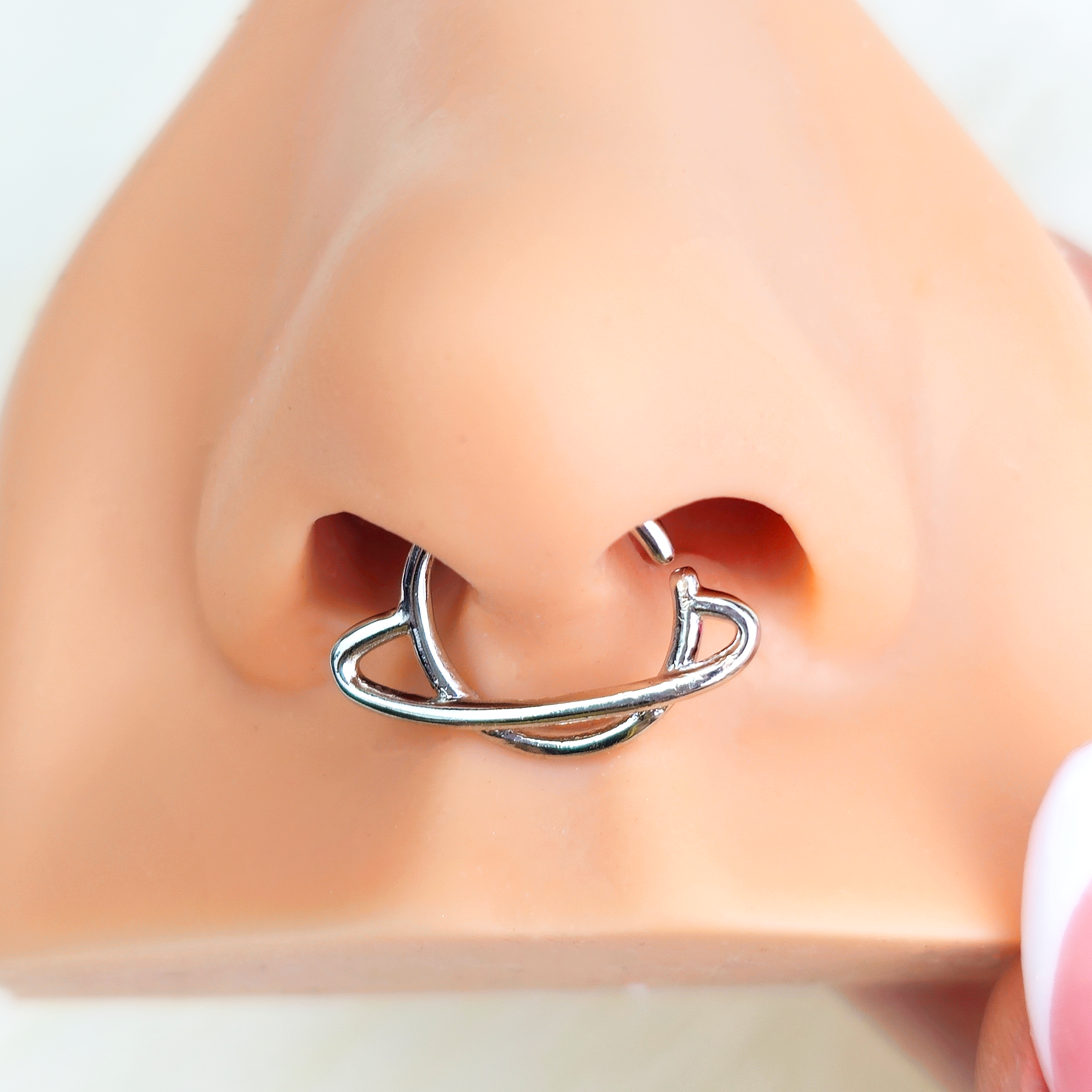 16G 3/8 Saturn Planet Septum Ring