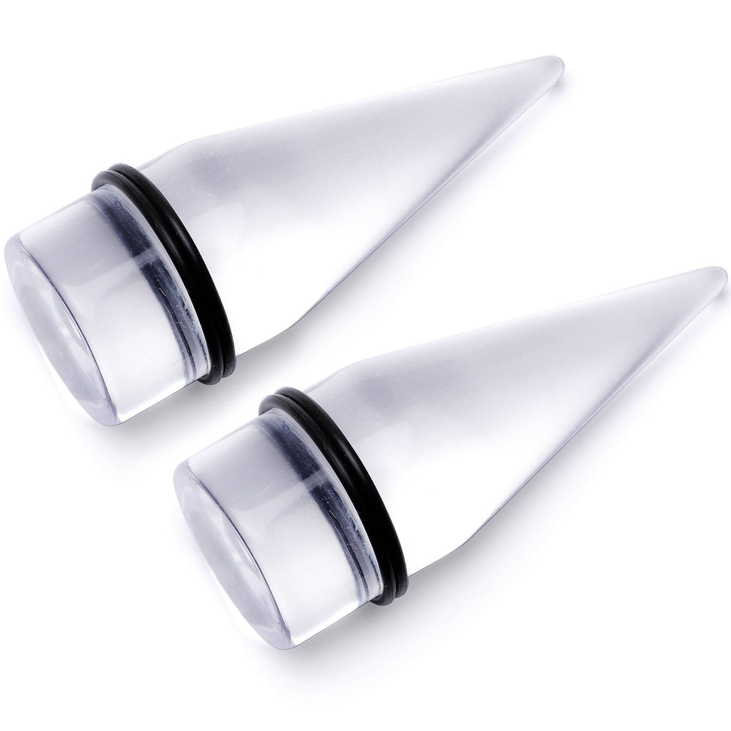 Freaky Fun Lightweight Clear Acrylic Straight Taper Set 2mm to 1 Inch