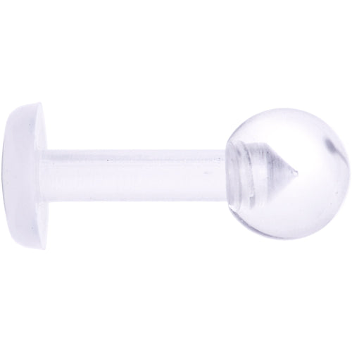 14G 1/4 Clear Flexible Bioplast Labret Monroe Retainer
