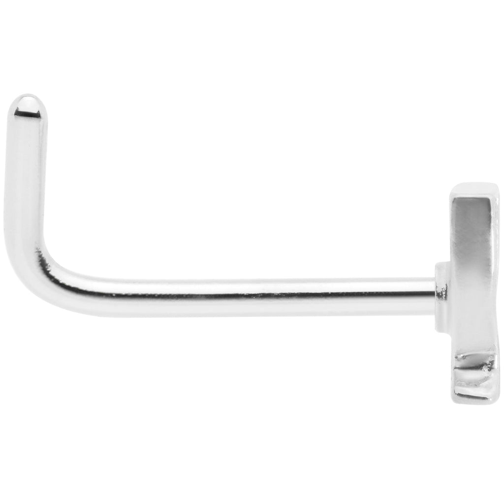 20G 1/4 New Years Champagne L Shaped Nose Ring