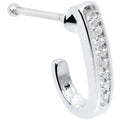 20G 3/8 Steel Dainty Dots Faux Hoop Nose Bone