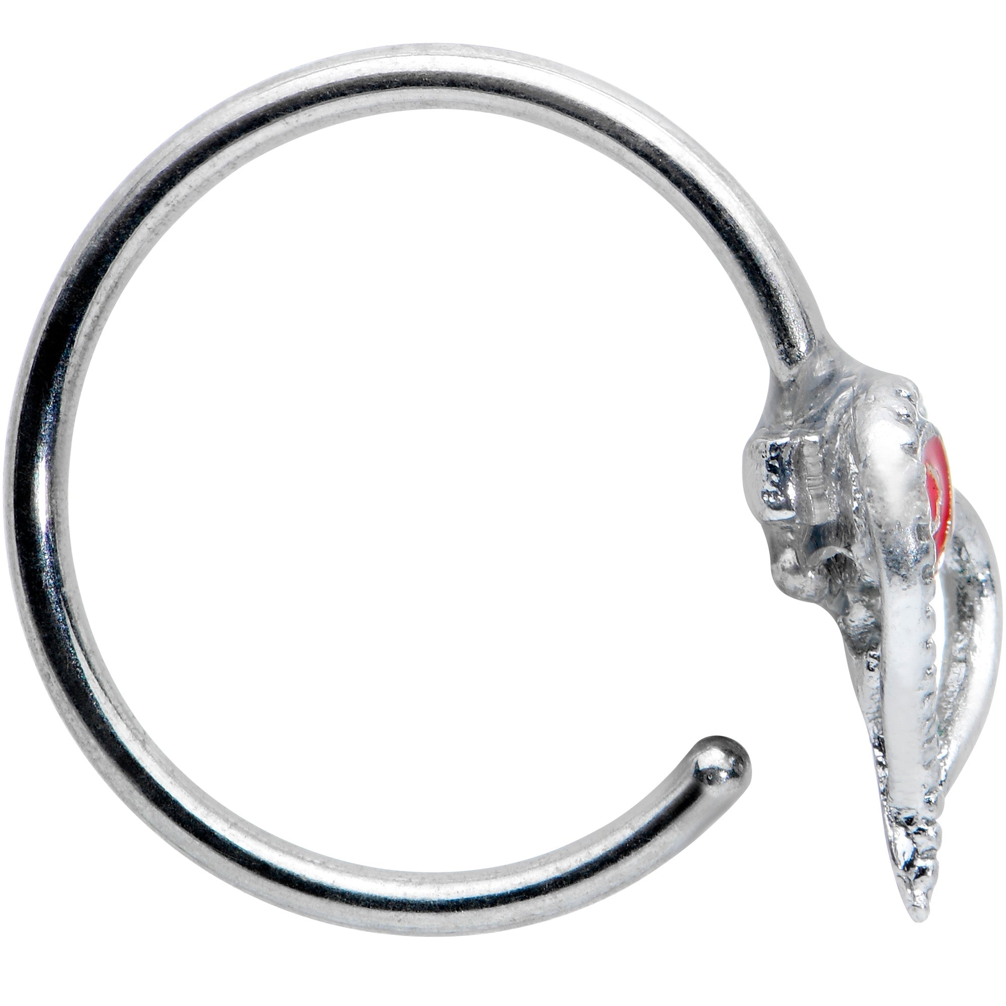 20G 5/16 Open Heart Rose Valentines Day Nose Hoop