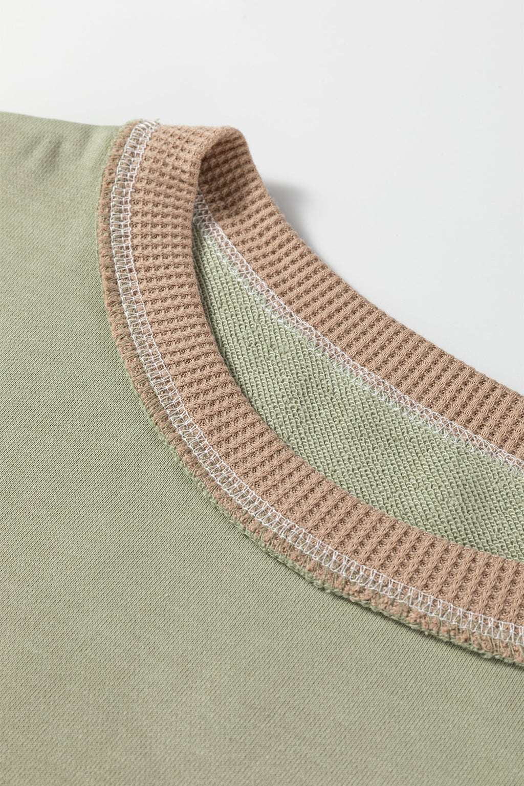 Maelynn Waffle Patchwork Oversize Sweatshirt