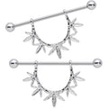 14G 5/8 Garland Pot Leaf Dangle Nipple Shield Set