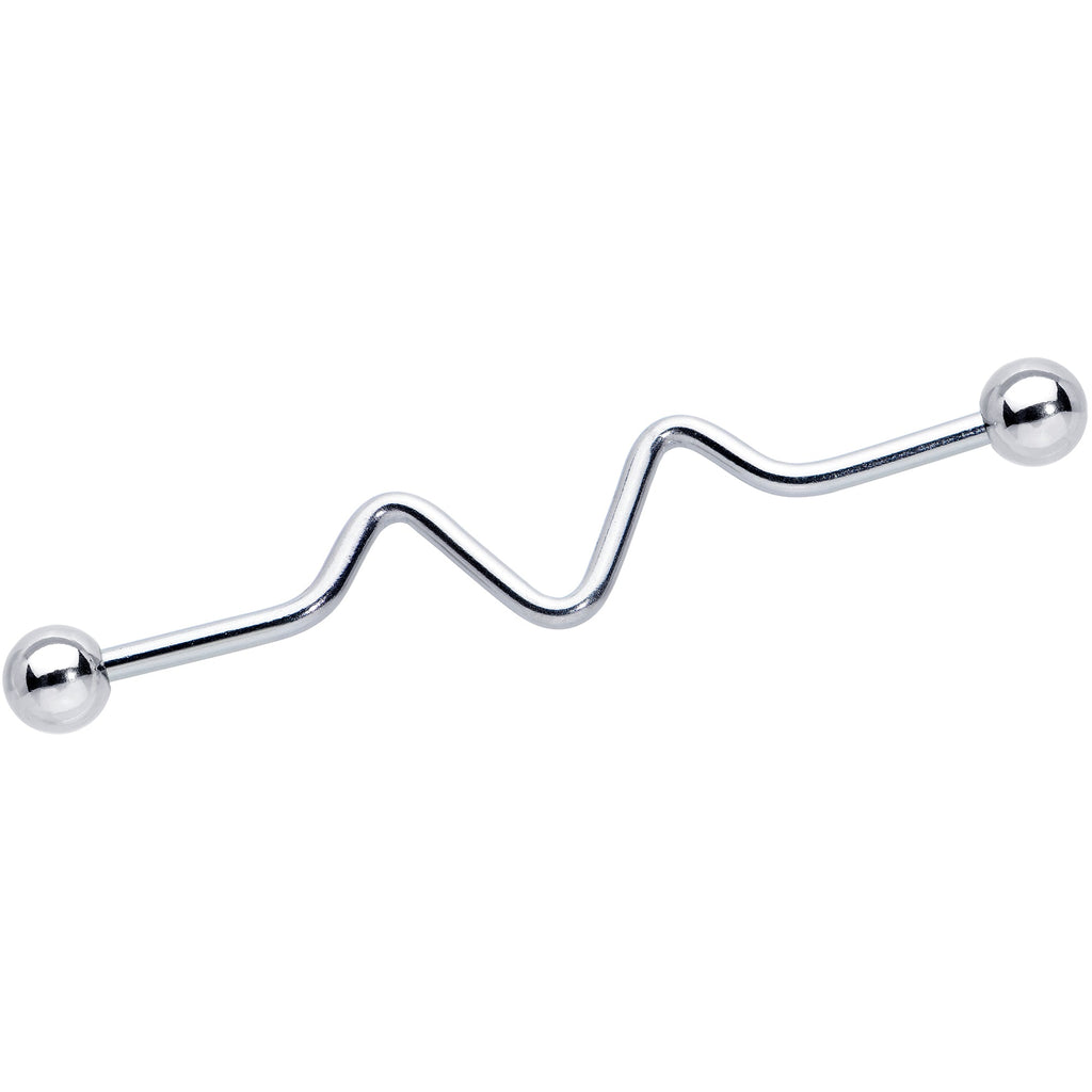 14G Loops Waves Industrial Project Bar 40mm Set of 5