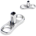 16G 2.5mm Rise Center Post Implant Grade Titanium Dermal Anchor Base