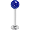 16G 3/8 Shimmer Midnight Blue End Labret Monroe Tragus
