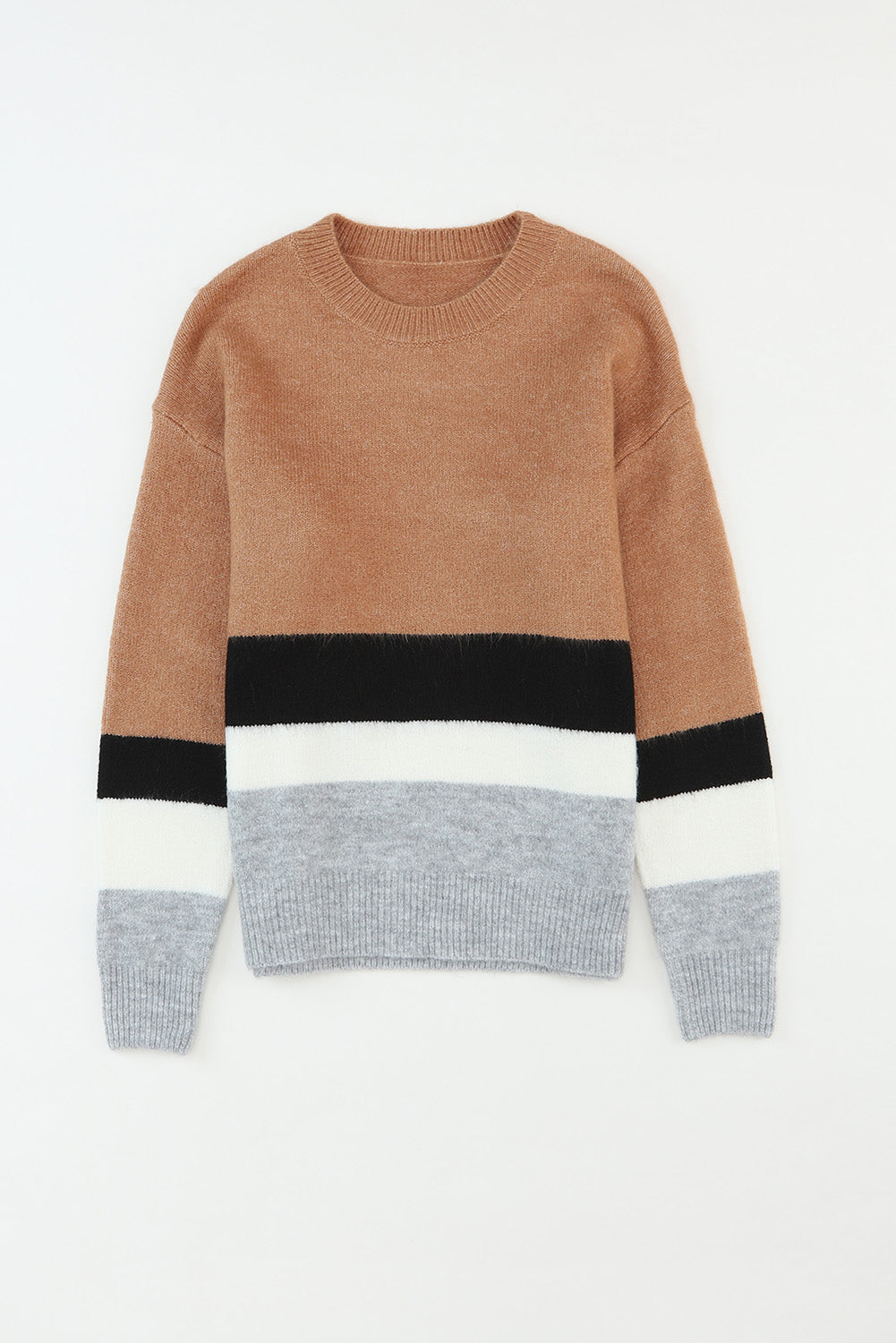 Elizabeth Striped Ribbed Knit Sweater
