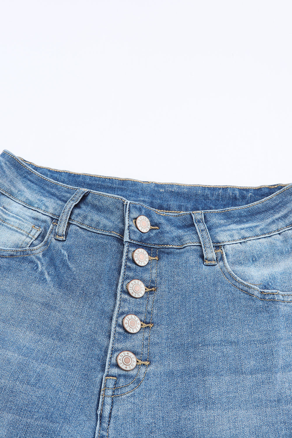 Kyra Waist Distressed Flared Jeans