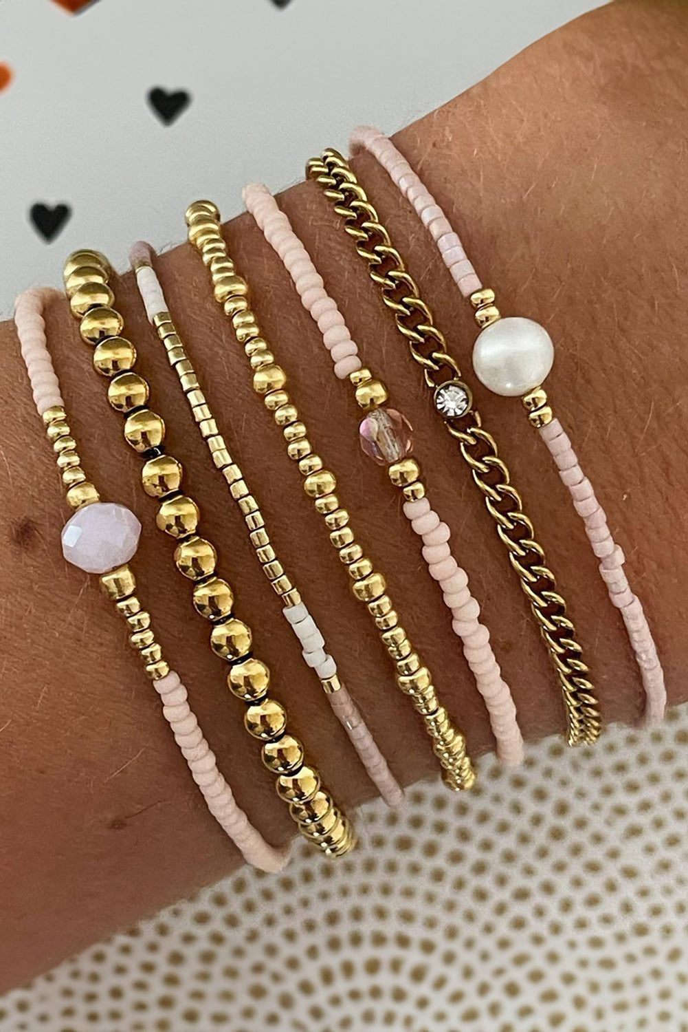 Nancy Simple Beaded Layer Bracelet