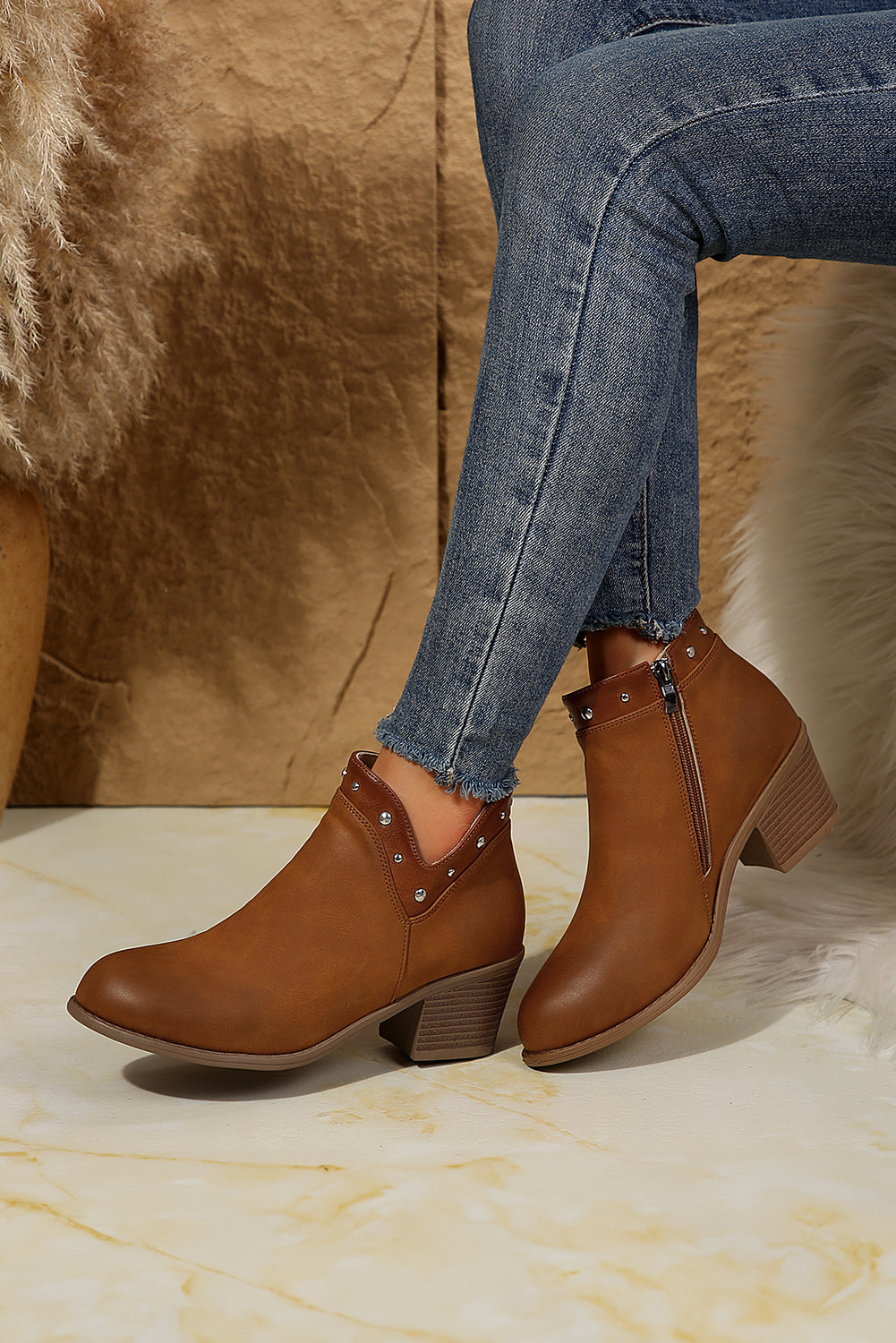 Melody Studded Ankle Boots