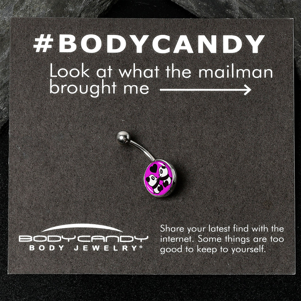 Panda Love Belly Ring by Onyx O