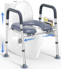 HOMLAND Toilet Seat Riser with Padded Handles (FSA/HSA Eligible)