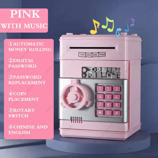 Children's Mini ATM Coin Bank: Safe Money Saving Box