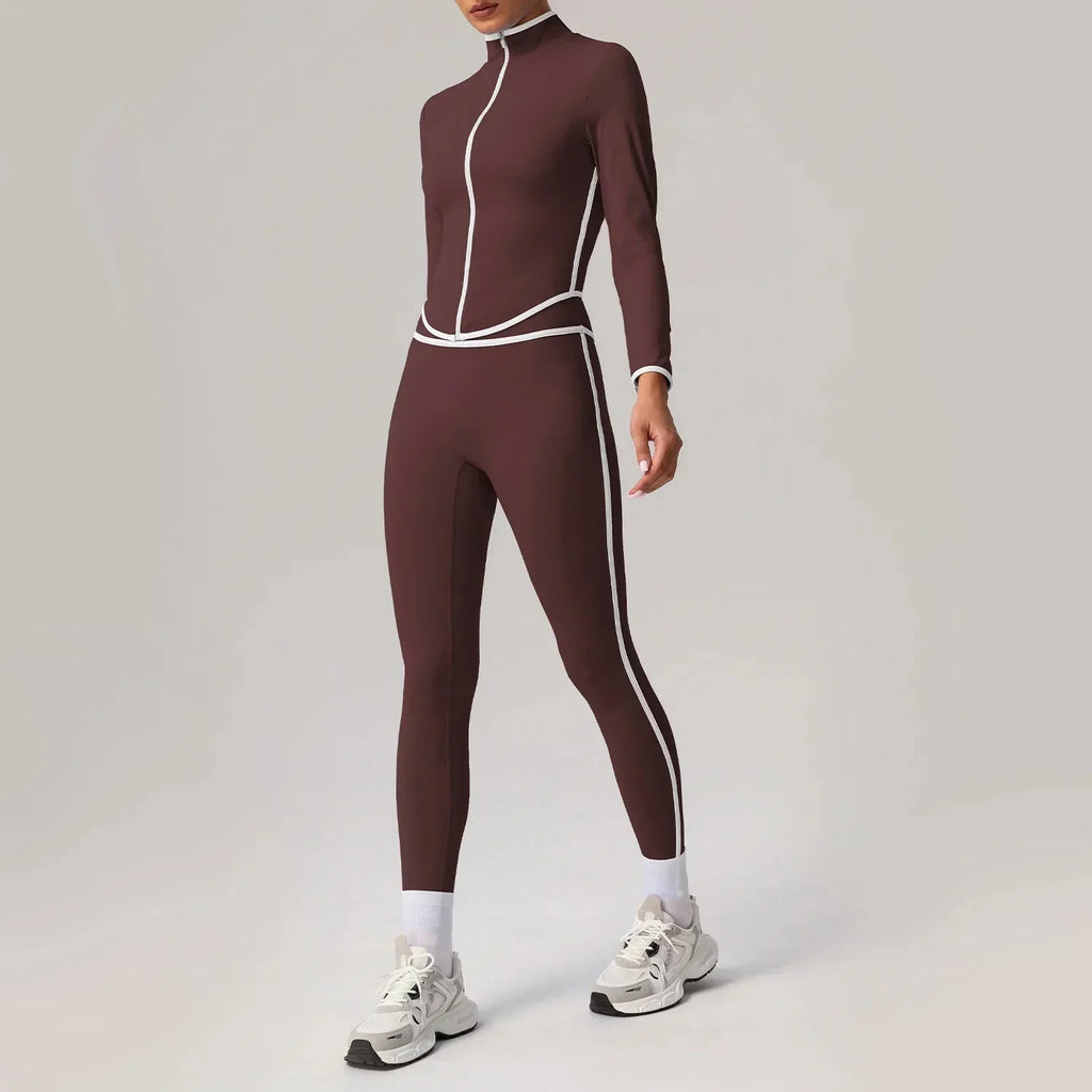🖤 Seamless Yoga Set – High Waist, Hip-Lifting