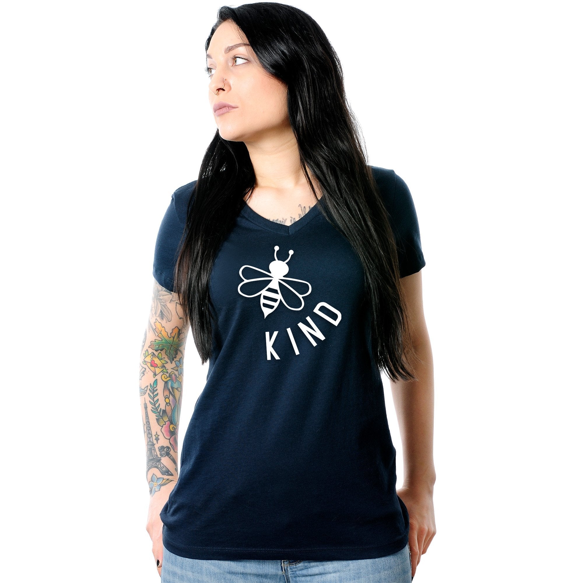 Bee Kind Tapered V-Neck Tee Shirt