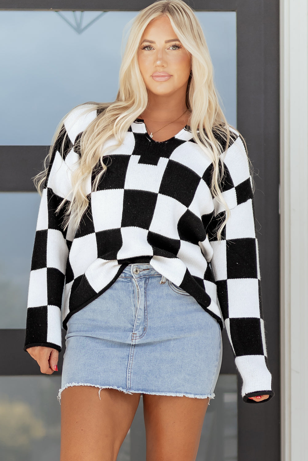 Amelia Drop Shoulder Knit Sweater