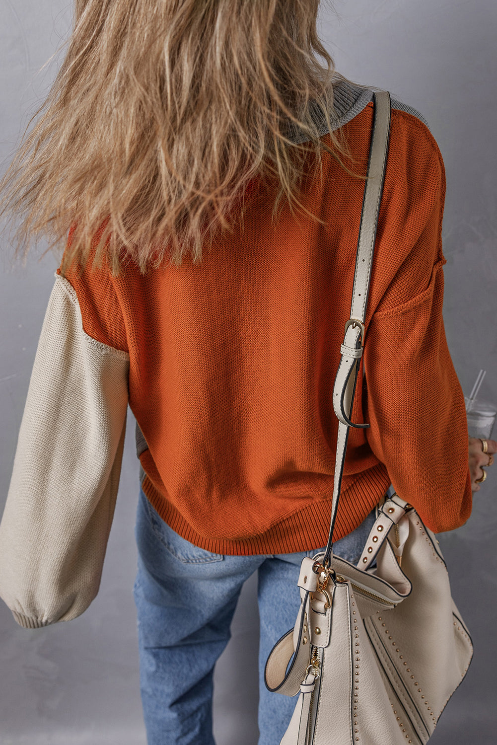 Alejandra Sleeve Ribbed Trim Sweater