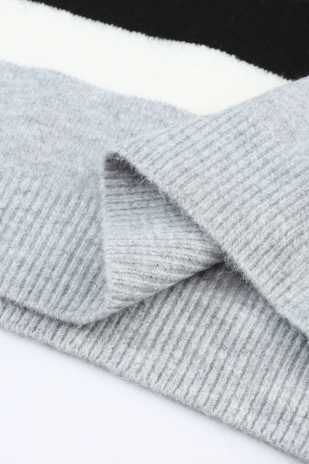 Elizabeth Striped Ribbed Knit Sweater