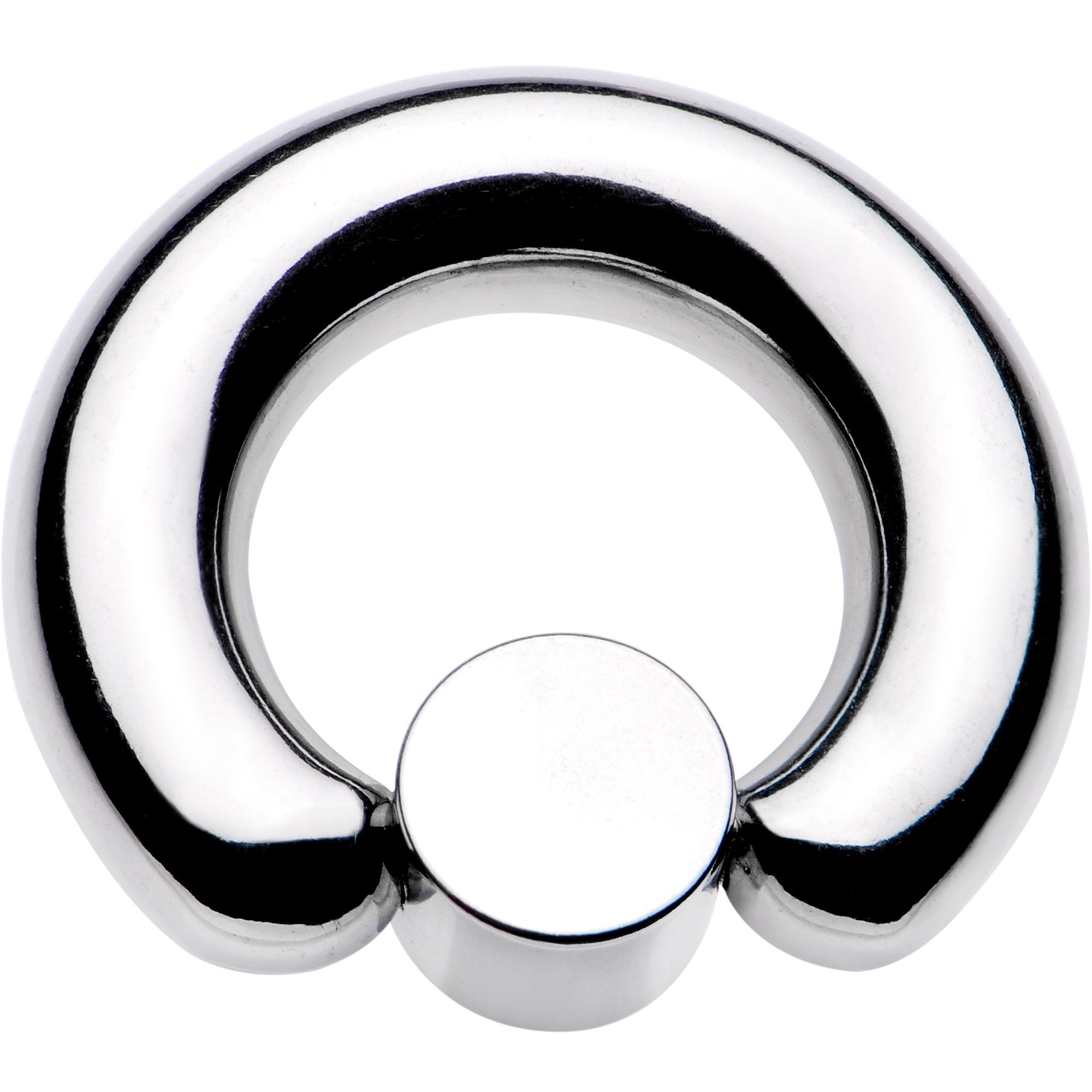 2G 9/16 Aqua Faux Opal 8mm Disc BCR Captive Ring