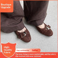 Women's Round Toe Low-Cut Office Heels – Casual Mid-Heel Shoes