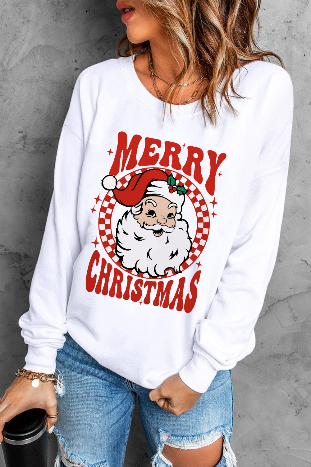 Amelia Graphic Drop Shoulder Sweatshirt