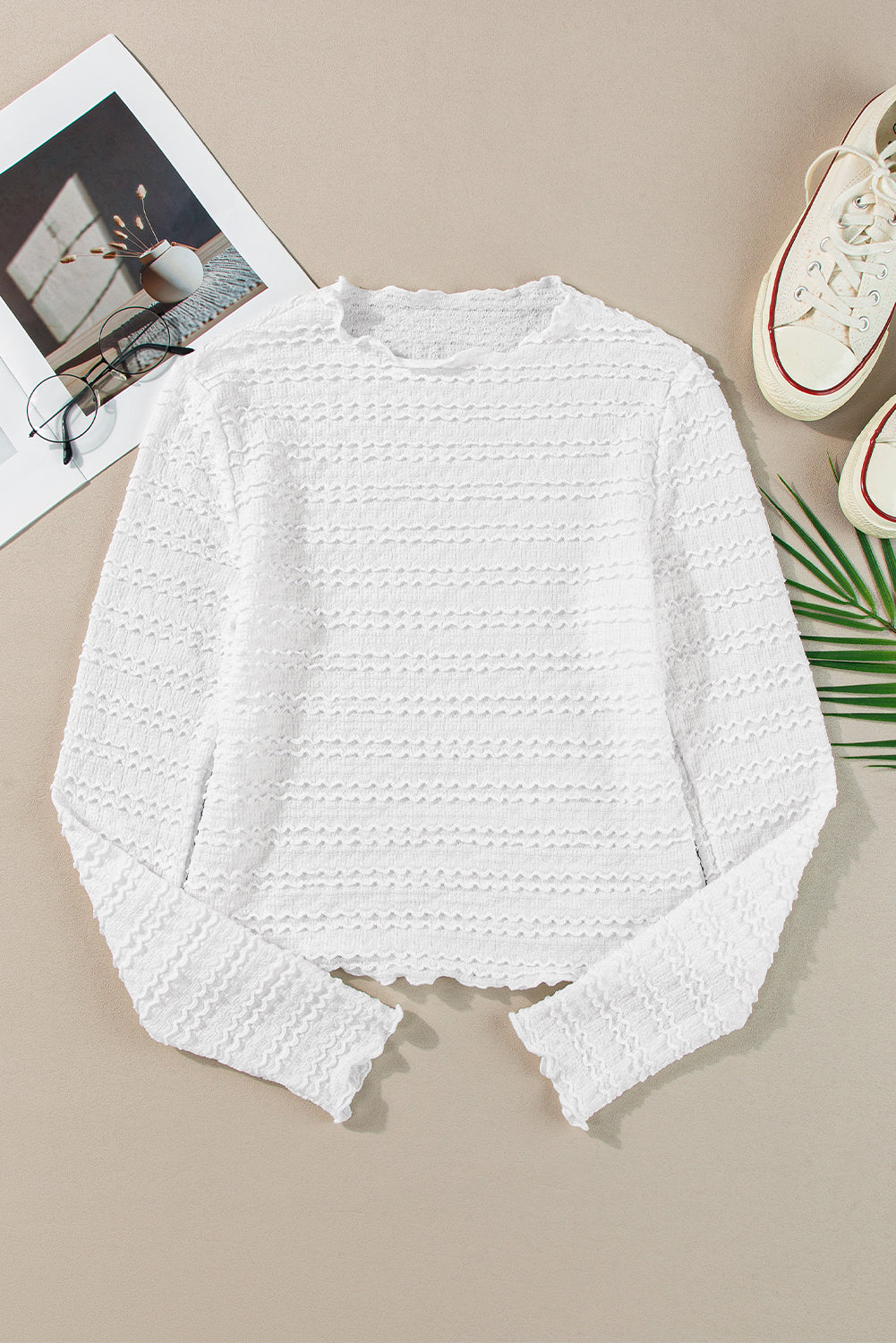 Mia Jacquard Slim Fit Top