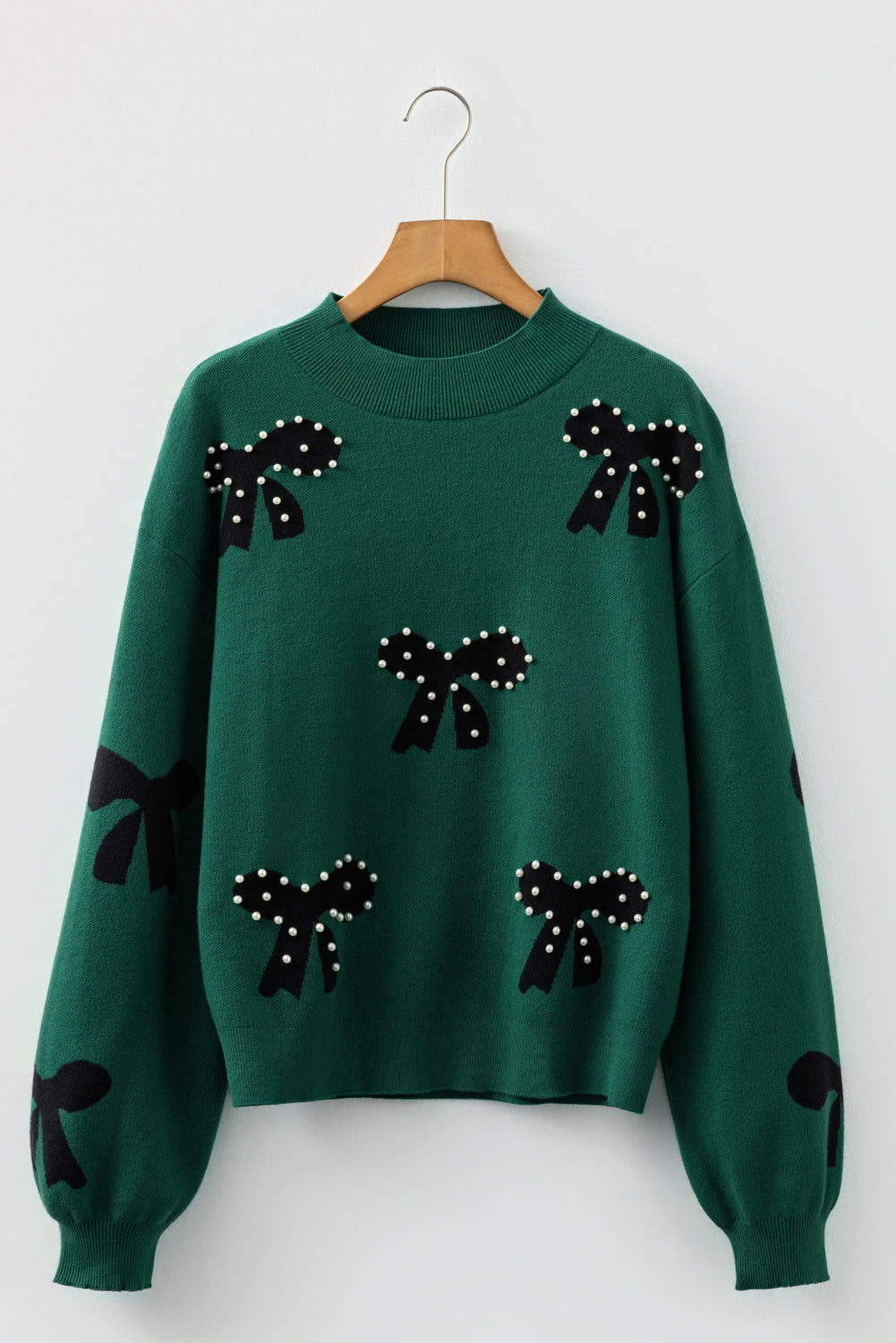 Eleanor Bow Pattern Loose Sweater
