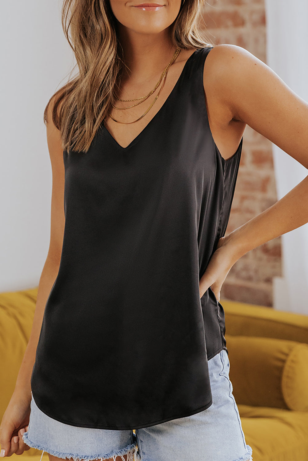 Miley V Neck Loose Tank Top