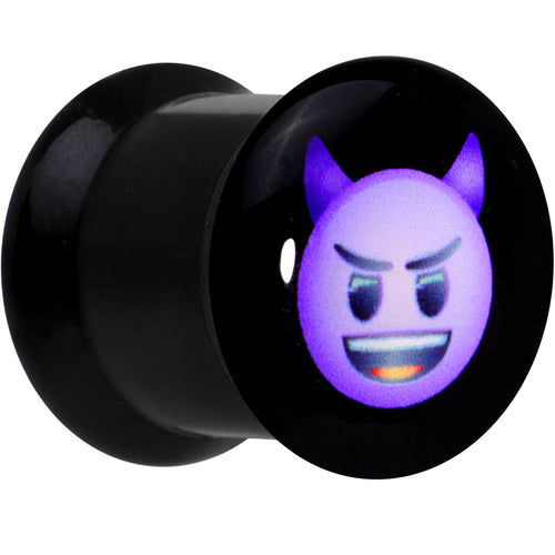00G Licensed Purple Devil emoji Acrylic Double Flare Plug Set