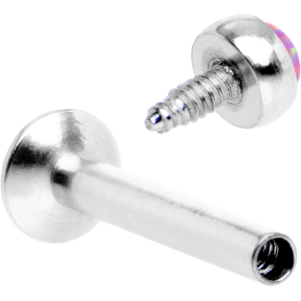 5/16 Pink Synthetic Opal Internally Threaded Daith Cartilage Tragus