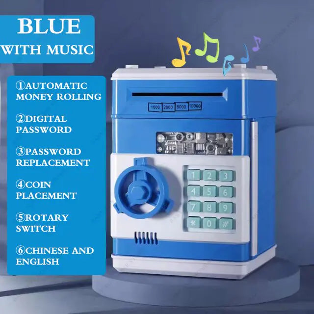 Children's Mini ATM Coin Bank: Safe Money Saving Box