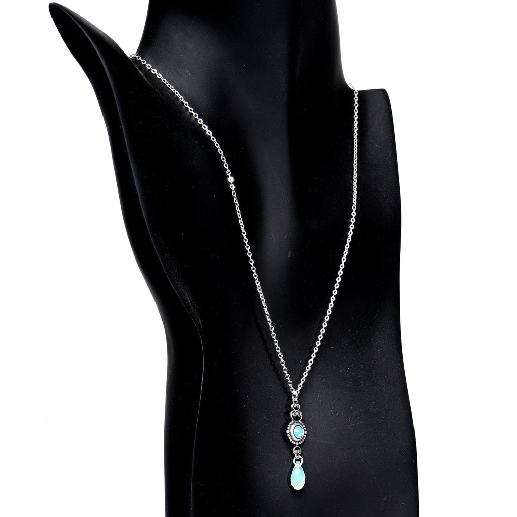 Flashback Silver Plated Chain Necklace Created with Crystals